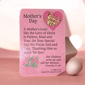 Vintage Mother’s Day Religious Brooch Pin 1993 – CTA – Gold Tone – Proverbs 31